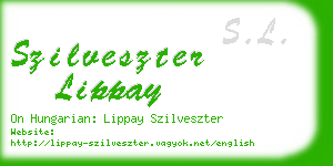 szilveszter lippay business card